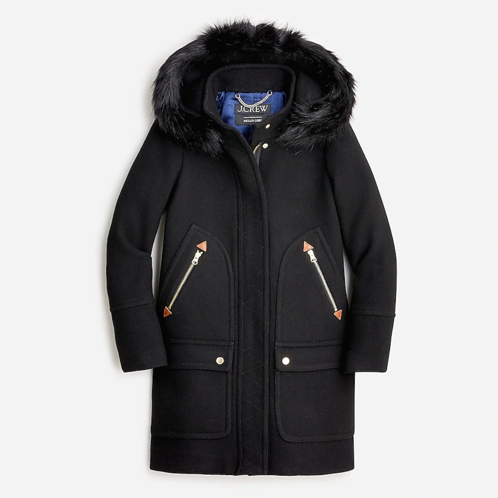 NWT J. Crew Chateau parka in Italian stadium-cloth wool